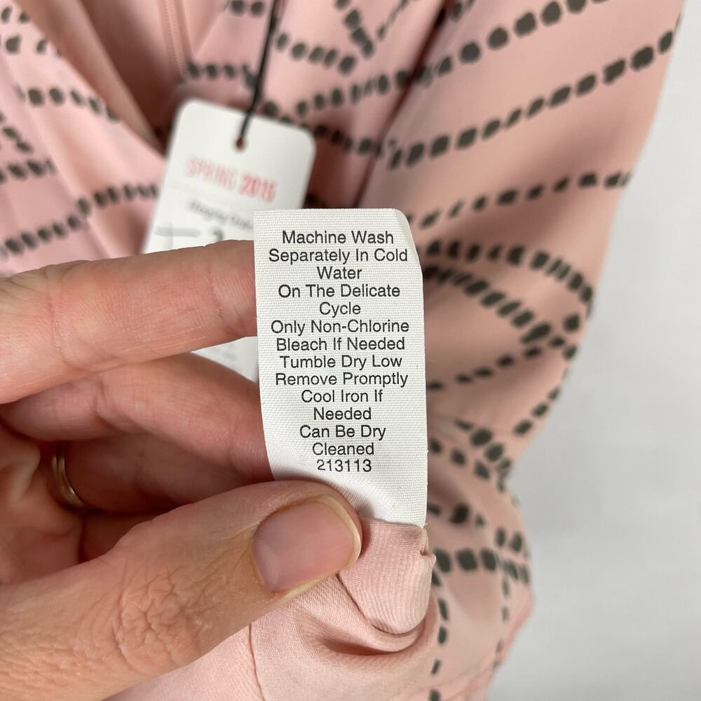 Cabi #273 Sophia Cami NWT Blush Pink & Gray Print Wrap Bust Peplum Tank Blouse - Picture 11 of 11